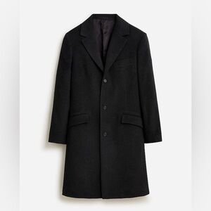 J Crew Ludlow topcoat in wool blend BS469 42/S in dark charcoal